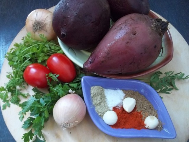 ingredients-for-fried-beetroot-with-tomatoes-and-spices-recipe