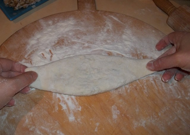Filled Dough Ready for Frying