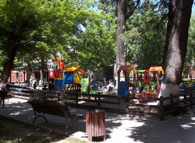 Children's play area in Djansug Kakhidze Park