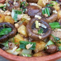 About Food - Mushrooms with Walnuts and Green Onion
