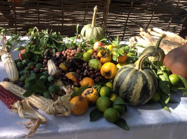 Autumn Fruit and vegetable display at the Ekvtimeoba celebration