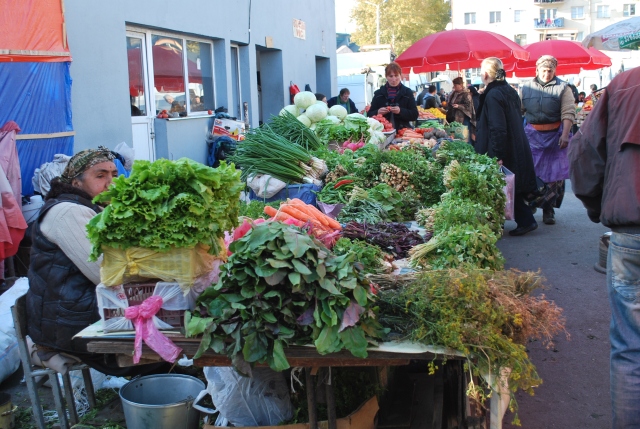 Vegetable stalls at the Dezerter Bazaar.