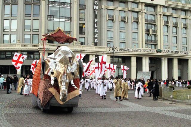 "Alilo" procession in Tbilisi on 7 January 2015