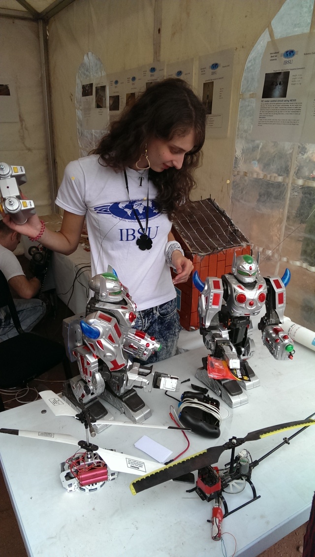 Robot exhibits at the Scientific Picnic at Vake Park in Tbilisi